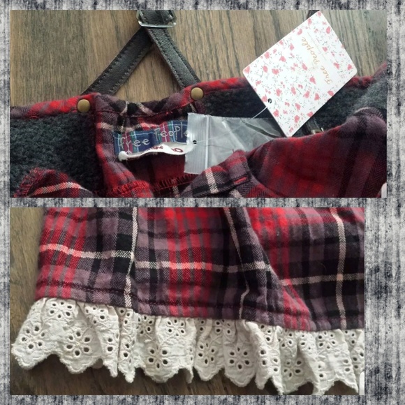 🌈SOLD💰Free People Open Road Hwy 66 Plaid Jumper - Picture 8 of 8